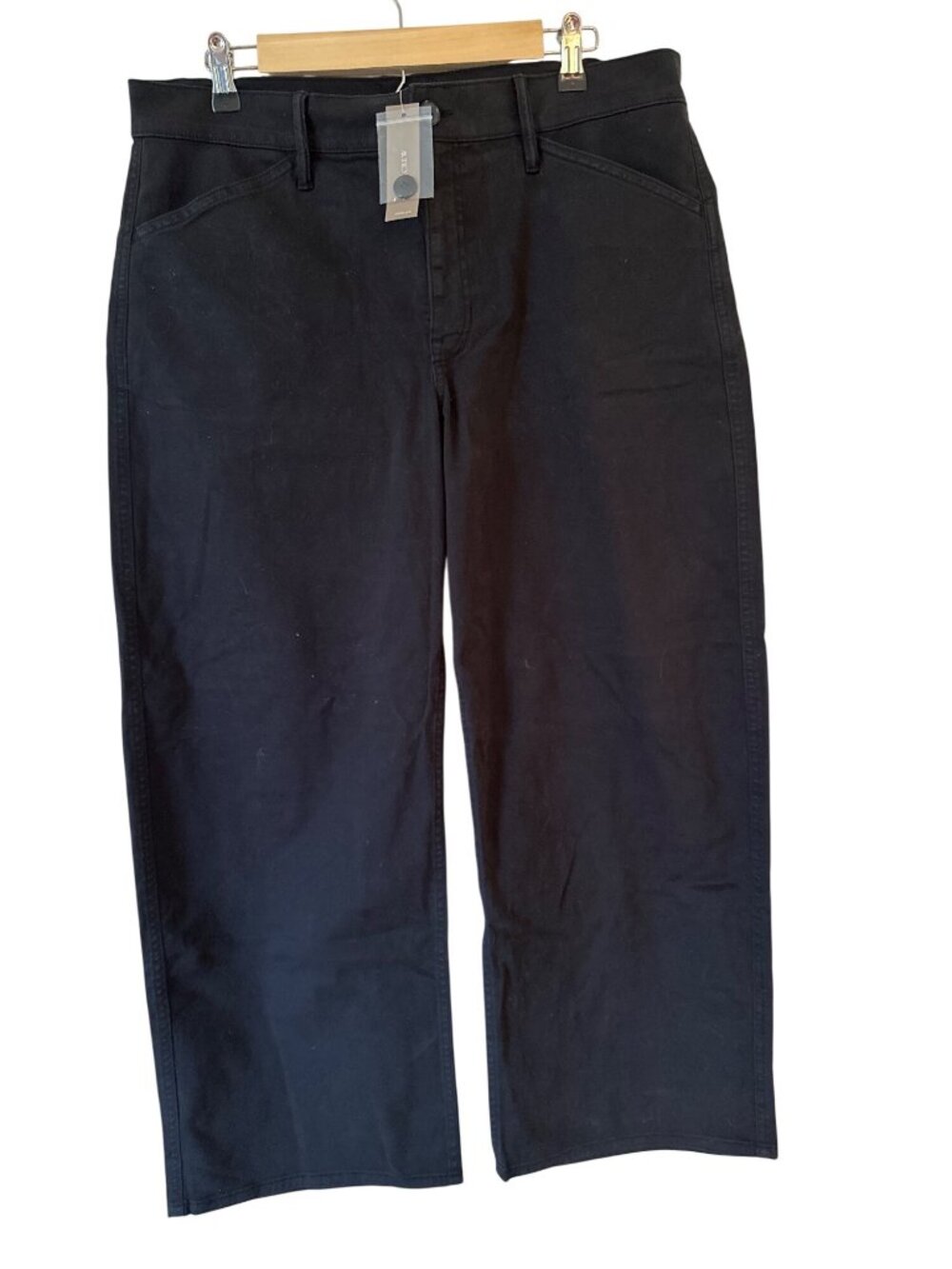 J.Crew Black Wide-Leg Utility Pants Reimagined 31 Petite Cotton Blend Women’s